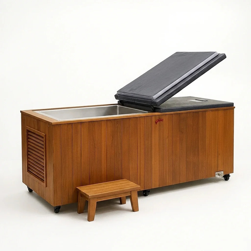 TimberChill Glacier Pro Cedar Cold Plunge — Studio Shot